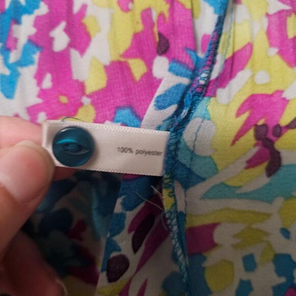 Fashion Bug Sleeveless Button Up Blouse Vintage Lightweight Women's Size Large - Picture 9 of 10